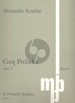 Scriabin 5 Preludes Op. 15 Klavier (1896)