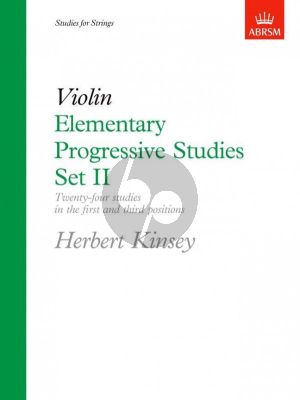 Kinsey Elementary Progressive Studies Set 2 (24 Studies in the first and third positions) Violin