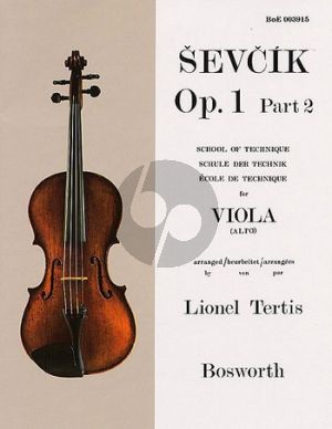 Sevcik School of Technique Op.1 Vol.2 Viola (Lionel Tertis)