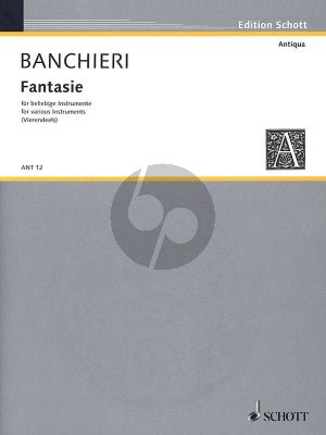Banchieri Fantasie overo canzoni alla francese 4 Blockflöten (Part./Stimmen) (André Vierendeels)