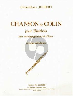 Joubert Chanson de Colin pour Hautbois et Piano