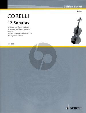 Corelli 12 Sonaten Op.5 Vol.1 (Nos.1 - 6) for Violin and Piano Violoncello ad lib. (Paumgartner/Kehr)