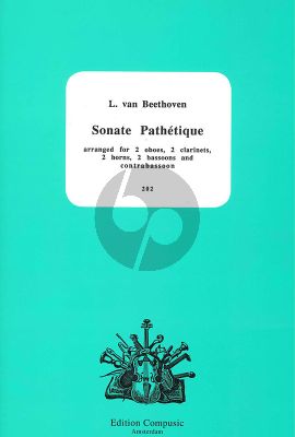 Beethoven Sonate Pathetique Op.13 Arr. for 2 Oboes- 2 Clarinets- 2 Horns- 2 Bassons-Contrabassoon (Score/Parts)