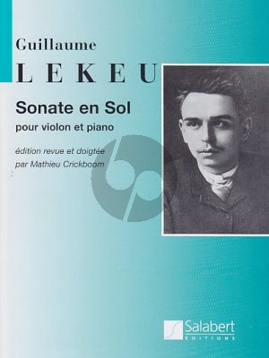 Lekeu Sonate en Sol majeur Violin-Piano (rev.M.Crickboom)