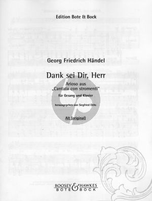 Handel Dank sei Dir, Herr, Du hast dein Volk mit Dir gefuhrt Alt (Arioso aus Con Stromenti) (Siegfried Ochs)