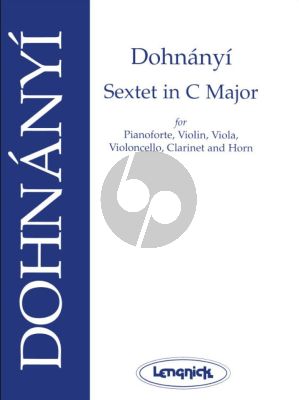 Dohnanyi Sextet C-major Op. 37 Violin-Viola-Violoncello- Clarinet-Horn-Piano (Score/Parts)