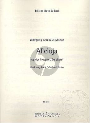 Mozart Alleluja (aus Exultate Jubilate) Hohe Stimme (F-dur- Original) (lat.)