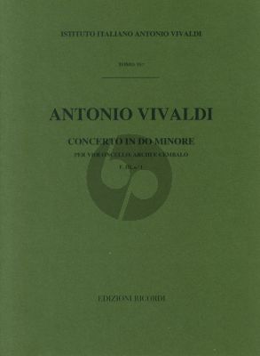 Vivaldi Concerto c minor F.III n.1 Violoncello-Archi-Cembalo