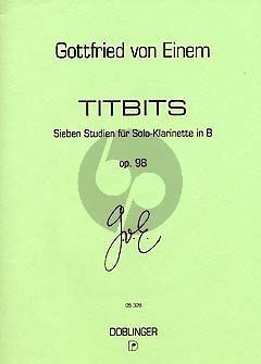 Einem Titbits Op.98 7 Studien fü Klarinette