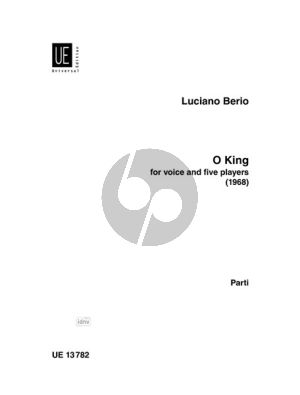 Berio O King Mezzo-Sopran-Flöte-Klar.-Vi.-Vc.-Klavier (Stimmen)