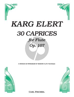 Karg-Elert 30 Caprices (Studies) Op.107 Flute