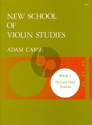 Carse New School of Violin Studies Vol.3