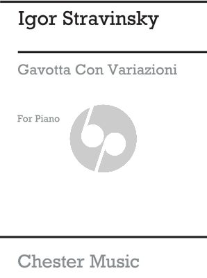 Strawinsky Gavotte con Variazioni from Pulcinella for Piano Solo