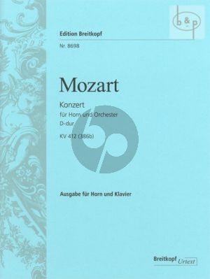Concerto D-major KV 412 (386b) (Horn-Orch.) (with Horn in D part)