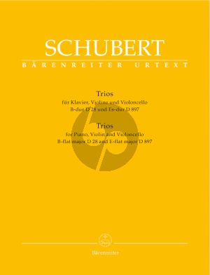 Schubert Klaviertrios B dur D. 28 und Es-dur D.897 Op.Posth. 148 (Arnold Feil)