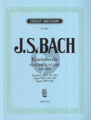 Bach Klavierwerke Vol.22 (Busoni Ausgabe)