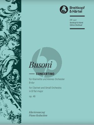 Busoni Concertino B-dur Op.48 (K 267) Klarinette und Klavier (piano reduction by Otto Taubmann)