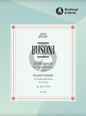 Busoni Sonate No.2 Op.36A e-moll Violin-Piano