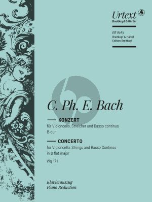 Bach Konzert B-dur Wotq 171 Violoncello-Streicher-Bc (KA) (Ulrich Leisinger)
