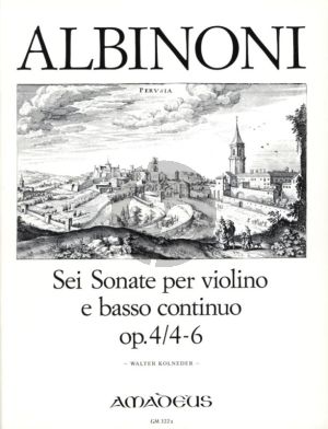 Albinoni 6 Sonaten Op.4 Vol.2 No.4 - 6 fur Violine und Klavier (Herausgeber Walter Kolneder)