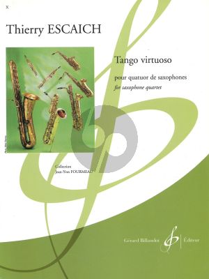 Escaich Tango Virtuoso Saxophone Quartet Score/Parts