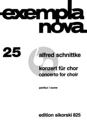 Schnittke Konzert fur Chor / Concerto for Choir (1984 / 85) SSAATTBB Score (Gesangstexte in Russisch (Kyrillisch und Transliteriert)
