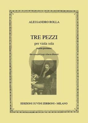 Rolla 3 Pezzi (Op.Posth.) Viola solo (Bianchi)