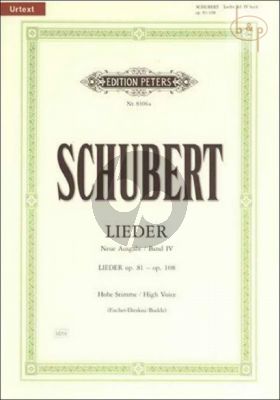 Lieder vol.4 (Hoch) (Neue Ausgabe Urtext)