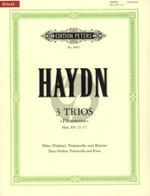HGaydn 3 Trios (Flötentrios) (Hob.XV:15 - 17) for Flute[Violin], Violoncello and Piano (Score/Parts) (edited by Klaus Burmeister) (Peters-Urtext)