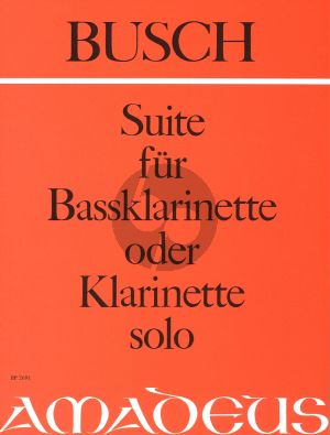 Busch Suite Opus 37a fur Bassclarinette oder Klarinette