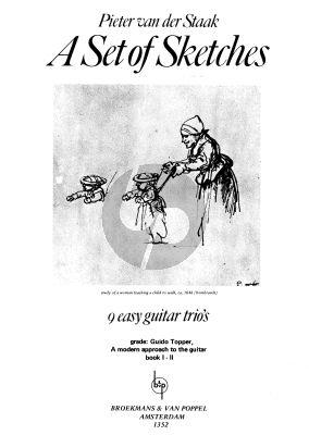 Staak A Set of Sketches (9 Easy Trios for 3 Guitars) Grade Topper Modern Appraoch Vol.1-2)
