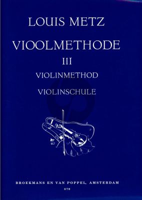 Metz Vioolmethode Vol.3 (Violin Method / Violine Schule)