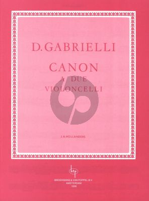 Gabrielli Canon for 2 Violoncellos (edited by Jan Hollanders)