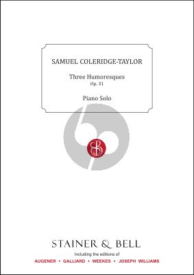 Coleridge-Taylor 3 Humoresques Op. 31 Piano