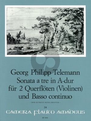 Telemann Sonata a tre A-major TWV Anh. 42:A (from "Der getreue Musikmeister) 2 Flutes[2 V.]-Bc)