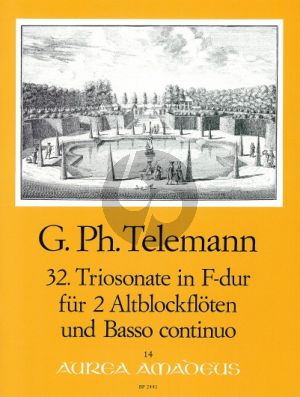 Telemann Trio Sonata F-major TWV42:F7 2 Treble Rec.[2 Fl.]-Bc