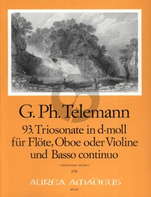 Telemann Trio Sonata d-minor TWV 42:d8 2 Violins [Flote/Oboe] und Bc (aus Essercizii Musici) (Herausgegeben von Bernhard Päuler - Continuo Christine Gevert)