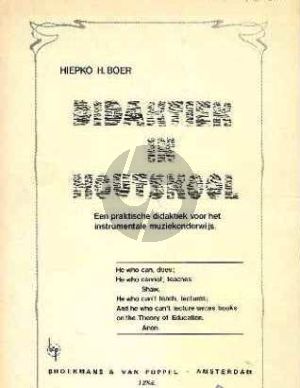 Boer Didaktiek in Houtskool (Een praktische didaktiek voor het instrumentale muziekonderwijs)