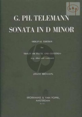 Sonata d-minor Violin[Flute/Oboe] and Bc