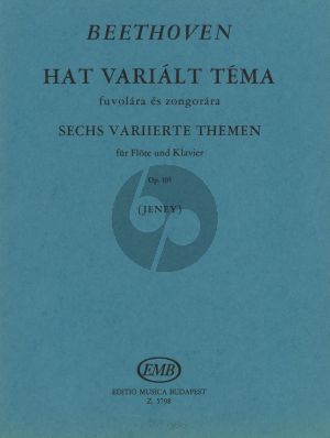 Beethoven 6 Variierte Themen Op.105 Flote und Klavier