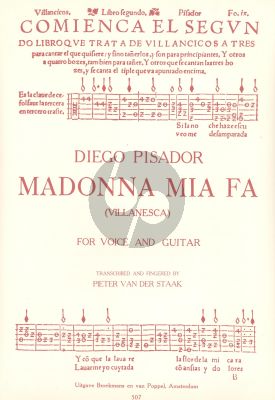 Pisador Madonna Mia Fa (Villanesca) Voice-Guitar (Pieter v.d Staak)