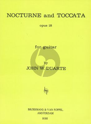 Duarte Nocturne and Toccata Op.18 for Guitar Solo