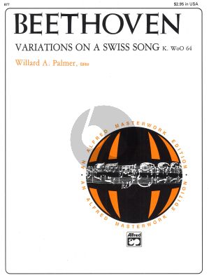 Beethoven Variations on a Swiss Song WoO 64 Piano Solo