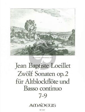 Loeillet 12 Sonaten Op.2 Vol.3 No.7-9 Altblockflote un Basso Continuo [Klavier]