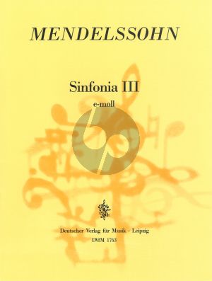 Mendelssohn Sinfonia No. 3 e-moll MWV N 3 Streichorchester (Partitur) (Hellmuth Christian Wolff)