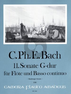Bach Sonate No.11 G-dur WQ 133 Hamburger Sonate fur Flote und Klavier (Herausgeber Manfredo Zimmermann)