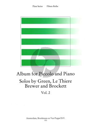 Album for Piccolo-Piano Vol.2 (Green. Le Thiere, Brewer and Brockett) (edited by Trevor Wye) (Grade 6-7)