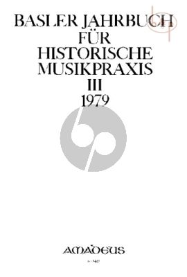 Jahrbuch fur Historische Musikpraxis Vol. 3: 1979
