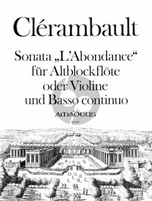 Clerambault Sonate 'L'Abondance' Altblockflöte oder Violine (Viola da gamba) und Bc (Martin Nitz)