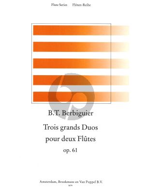 Berbiguier 3 Grands Duos Op.61 2 Flutes (edited by Frans Vester) (Parts)